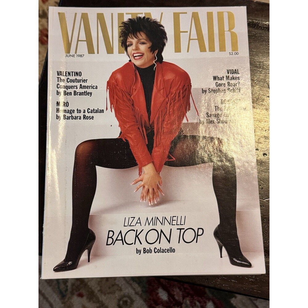 VANITY FAIR Magazine, Liza Minnelli, Gore Vidal, Valentino, Costner, June, 1987